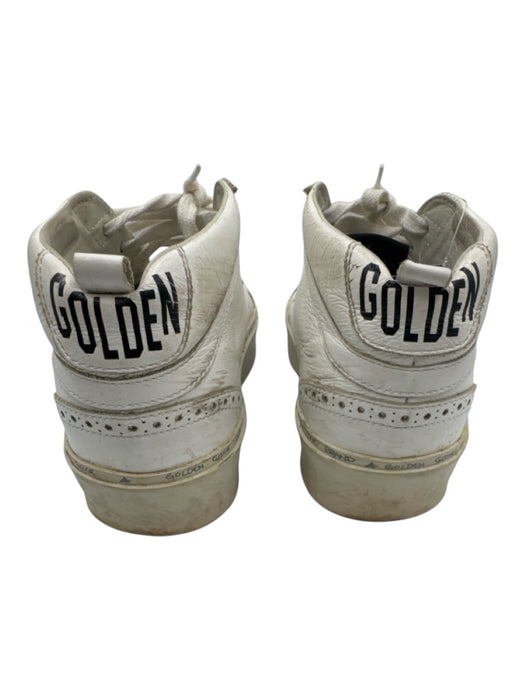 Golden Goose Shoe Size 37 White Leather Mid Top Wing Tip Platform Star Sneakers White / 37