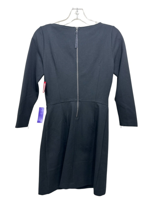 Spanx Size XS Black Rayon Blend 3/4 Sleeve Shift Dress Slit Pocket Dress Black / XS