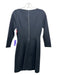 Spanx Size XS Black Rayon Blend 3/4 Sleeve Shift Dress Slit Pocket Dress Black / XS