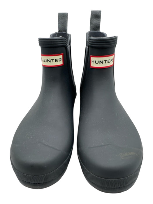Hunter Shoe Size 8 Gray Manmade Material Round Toe Elastic Pull Tab Booties Gray / 8