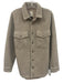 Vuori Size S Beige Brown Polyester Blend Boucle Snap Button Front Teddy Jacket Beige Brown / S