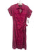 Lauren Ralph Lauren Size 2 Fuchsia Pink Cotton Blend Abstract Print Dress Fuchsia Pink / 2