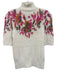 By Anthropologie Size XS White, Pink & Multi Nylon Blend Knit Turtleneck Sweater White, Pink & Multi / XS