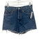 Agolde Size 25 Dark Wash Cotton Denim Raw Hem Button Fly Cutoff Shorts Dark Wash / 25