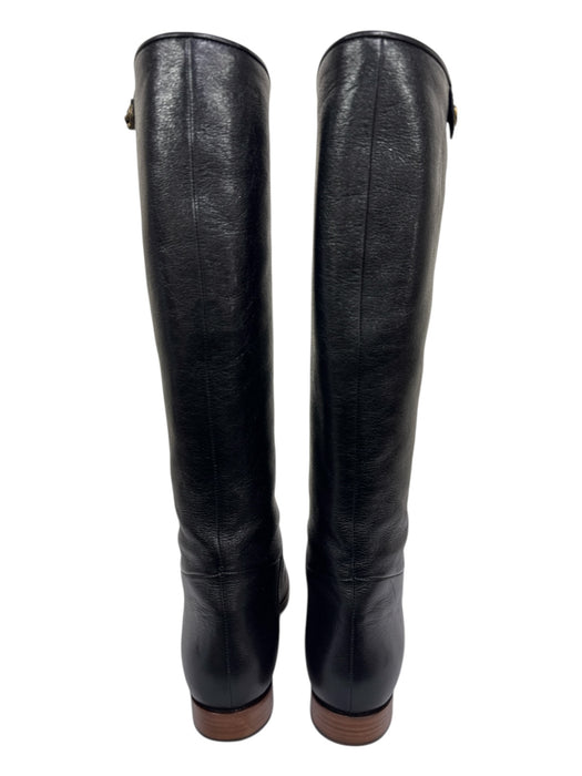 Gucci Shoe Size 7 Black & Gold Leather round toe Gold Hardware Logo Boots Black & Gold / 7