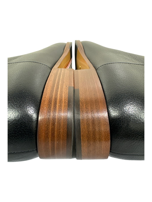 Gucci Shoe Size 7 Black & Gold Leather round toe Gold Hardware Logo Boots Black & Gold / 7