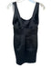 Milly Size 4 Black Polyester Strappy Back Zip Midi Scoop neck Dress Black / 4