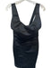 Milly Size 4 Black Polyester Strappy Back Zip Midi Scoop neck Dress Black / 4