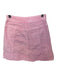 Aje. Size 6 Pink & Gold Cotton High Waist Front Zip Denim Mini Skirt Pink & Gold / 6