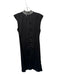 Misa Size XS Black & Silver Polyester Cap Sleeve Rhinestone Embellishment Gown Black & Silver / XS