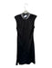 Misa Size XS Black & Silver Polyester Cap Sleeve Rhinestone Embellishment Gown Black & Silver / XS