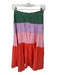 Derek Lam 10 Crosby Size 2 Green & Pink Cotton Side Zip Color Block Maxi Skirt Green & Pink / 2