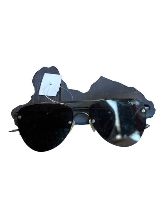 Le Specs Black Metal Aviator Sunglasses Black