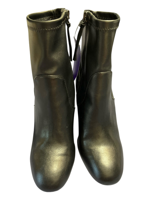 Rebecca Minkoff Shoe Size 7.5 Black Leather Almond Toe Side Zip Booties Black / 7.5