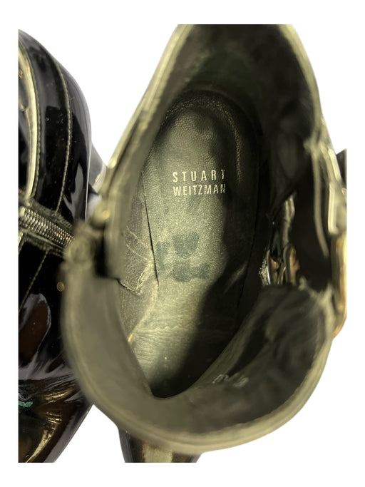 Stuart Weitzman Shoe Size 38 Black Patent Leather Buckle Detail Booties Black / 38