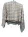 MAE New York Size S Cream White & Multi Cotton Blend Tweed Bow Applique Jacket Cream White & Multi / S