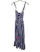 J. Crew Size 0 Blue & White Cotton Striped V Neck Adjustable Strap Dress Blue & White / 0