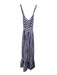 J. Crew Size 0 Blue & White Cotton Striped V Neck Adjustable Strap Dress Blue & White / 0