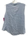 Milio-Milano Size XS Light Blue Linen Sleeveless Button Front Twist Detail Top Light Blue / XS