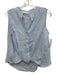 Milio-Milano Size XS Light Blue Linen Sleeveless Button Front Twist Detail Top Light Blue / XS