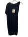 ALLSAINTS Size 4 Black Viscose Asymmetrical Sequin Design One Sleeve Dress Black / 4