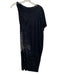 ALLSAINTS Size 4 Black Viscose Asymmetrical Sequin Design One Sleeve Dress Black / 4