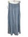 Milio-Milano Size XS Light Blue Linen Elastic Back Pocketed A Line Maxi Skirt Light Blue / XS