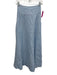 Milio-Milano Size XS Light Blue Linen Elastic Back Pocketed A Line Maxi Skirt Light Blue / XS