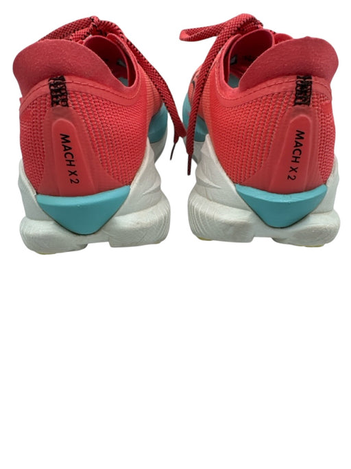 Hoka Shoe Size 9 Coral & Aqua textile upper Mesh Athletic Low Top Sneakers Coral & Aqua / 9
