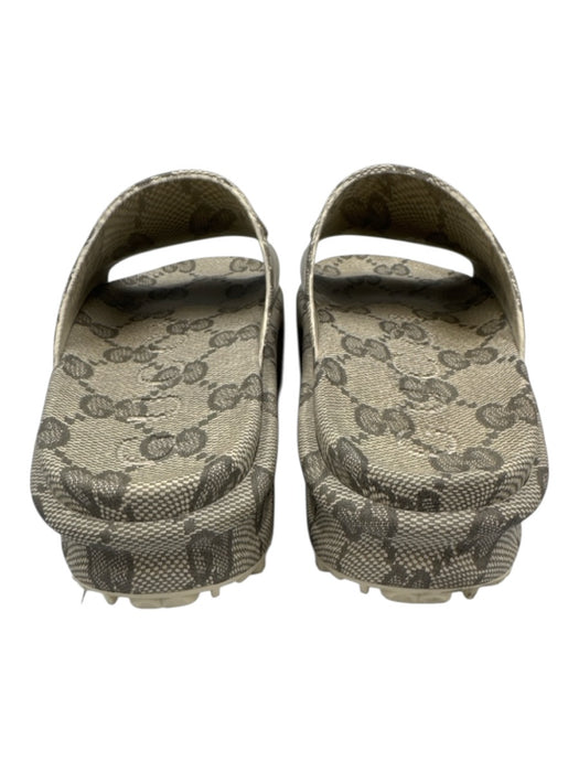 Gucci Shoe Size 39 Beige Rubber Guccissima Platform Slide Sandals Beige / 39
