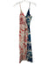 Farm Rio Size Small Blue, Red, White Cotton Spaghetti Strap Mixed Print Dress Blue, Red, White / Small
