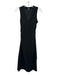 Athleta Size XS Black Cotton Blend Sleeveless Ruched Side Slit Midi Dress Black / XS