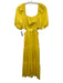 The Drop Size XS Yellow Lyocell Half Puff Sleeve Cut Out Tiered Maxi Dress Yellow / XS