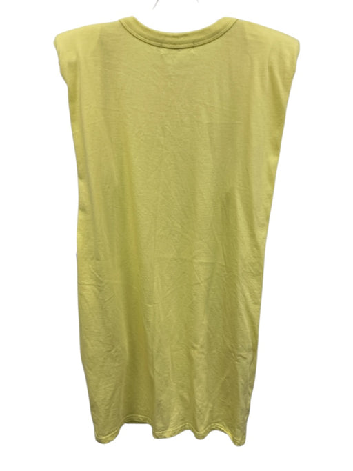 Frankie Shop Size XS Pale Yellow Cotton Sleeveless Shoulder Pads Pockets Dress Pale Yellow / XS