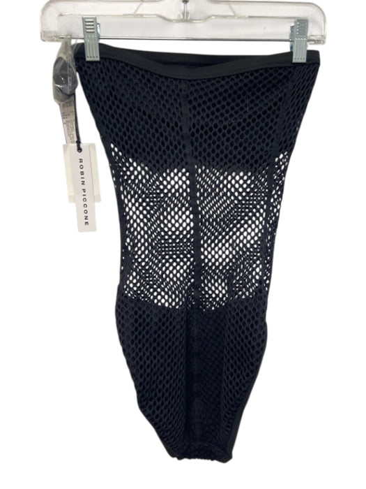 Robin Piccone Size 2 Black Nylon Blend Fishnet High leg One Piece swimwear Black / 2