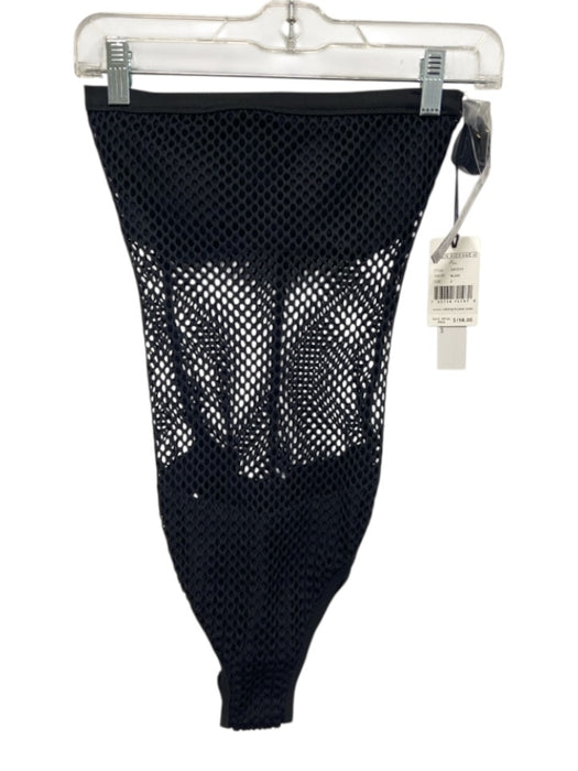 Robin Piccone Size 2 Black Nylon Blend Fishnet High leg One Piece swimwear Black / 2