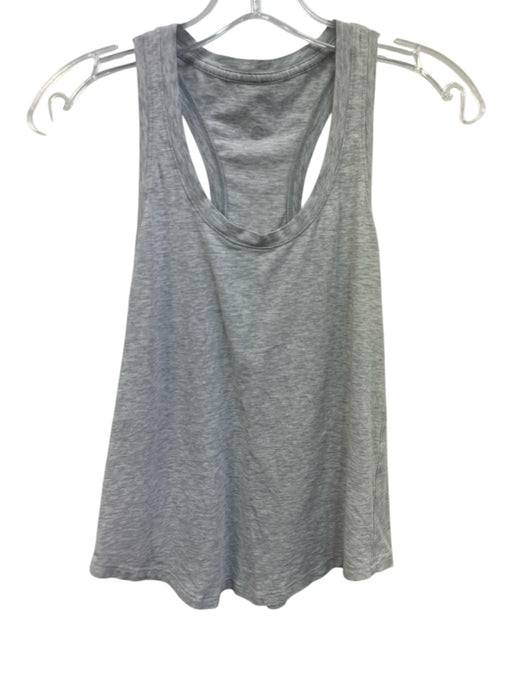 Lululemon Size Est XS Light Gray Cotton Blend Sleeveless Heathered Racerback Top Light Gray / Est XS