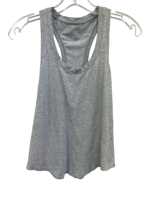 Lululemon Size Est XS Light Gray Cotton Blend Sleeveless Heathered Racerback Top Light Gray / Est XS
