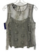 J Crew Collection Size 4 Gray Viscose Mesh Sequin Slip Cami Top Gray / 4