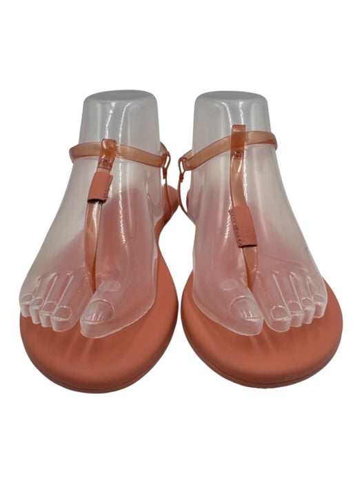 Tkees Shoe Size 9 Salmon Pink Thong Ankle Strap Jelly Sandals Salmon Pink / 9