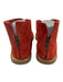 Born Shoe Size 9 Brick Red Leather Upper open toe Criss Cross Back Zip Sandals Brick Red / 9