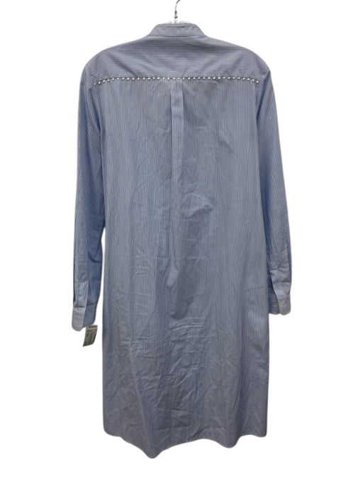 Max Mara Size Small Blue & White No Fabric Tag Vertical Pinstripe Dress Blue & White / Small