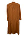 XiRENA Size XS Rust Brown Cotton Long Sleeve Button Up Collar Shirt Dress Dress Rust Brown / XS
