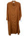 XiRENA Size XS Rust Brown Cotton Long Sleeve Button Up Collar Shirt Dress Dress Rust Brown / XS