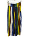 Whit Size 4 Green, Yellow & Multicolor Linen Waist Tie Vertical Stripes Dress Green, Yellow & Multicolor / 4