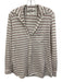 Frank & Eileen Size S White, Blue & Red Cotton Long Sleeve Horizontal Stripe Top White, Blue & Red / S