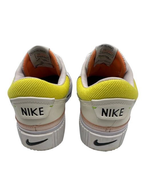 Nike Shoe Size 9 White, Green & Yellow Leather Round Toe Color Block Sneakers White, Green & Yellow / 9