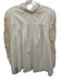 See By Chloe Size 34/S White Cotton Back Button & Tie Floral Long Sleeve Top White / 34/S