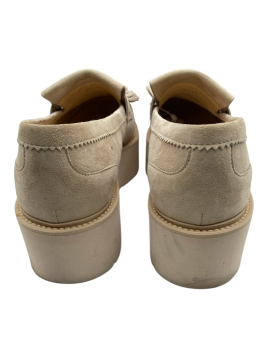 Hogan Shoe Size 39.5 Beige Suede Fringe Slip On Platform Loafers Beige / 39.5