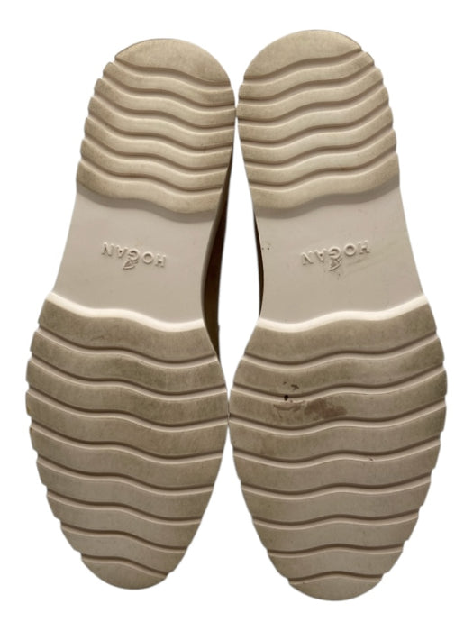 Hogan Shoe Size 39.5 Beige Suede Fringe Slip On Platform Loafers Beige / 39.5